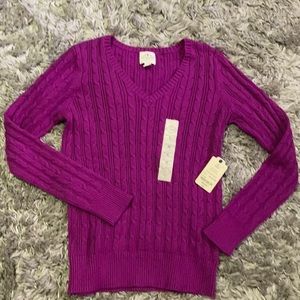 ⭐️St. John's Bay Womens V Neck Long Sleeve‎ Pullover Sweater size M